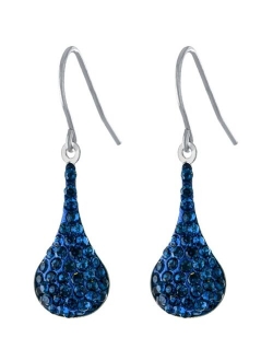 Giani Bernini Pave Crystal Wire Teardrop Earrings in Sterling Silver