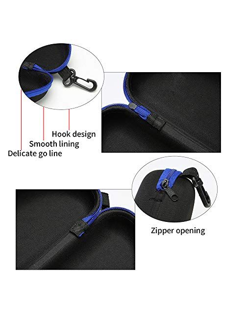 Sunglasses Case,(3 Pack) Portable Travel Zipper Eyeglasses Frame glasses Case Hook For Mens and womens