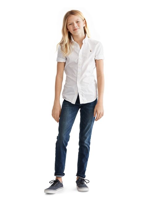 Polo Ralph Lauren Big Girls Solid Oxford Top