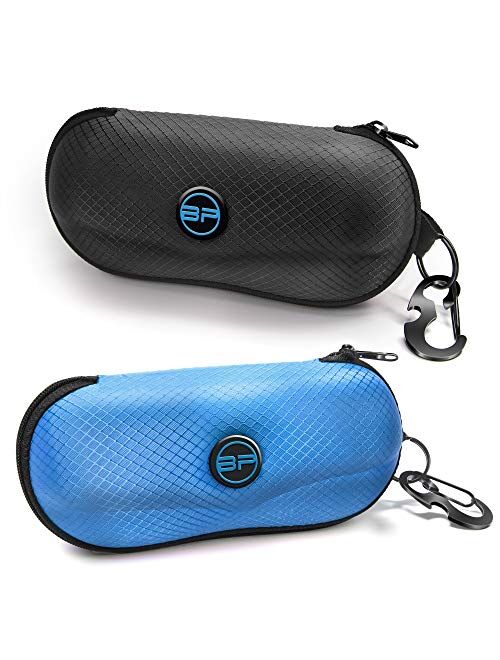 BLUPOND Sunglasses Case Semi Hard EVA Shell with Metal Hanging Hook Belt Clip Sun Glasses Storage