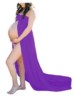 Mommy Jennie Maternity Dress for Photoshoot Sleeveless Open Front Photography Gown