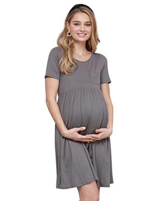 My Bump Maternity Comportable Knit Dress with Pocket