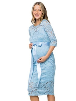 My Bump Women's Premium Lace Baby Shower Party Knee Length Maternity Dress