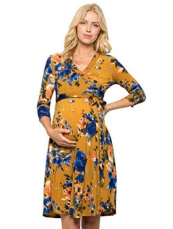 My Bump Women's Floral Maternity Dress(Made in USA)