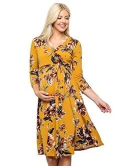 My Bump Women's Floral Maternity Dress(Made in USA)