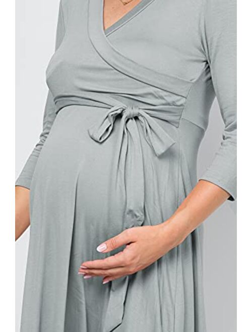 My Bump Women's Floral Maternity Dress(Made in USA)