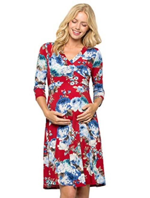 My Bump Women's Floral Maternity Dress(Made in USA)