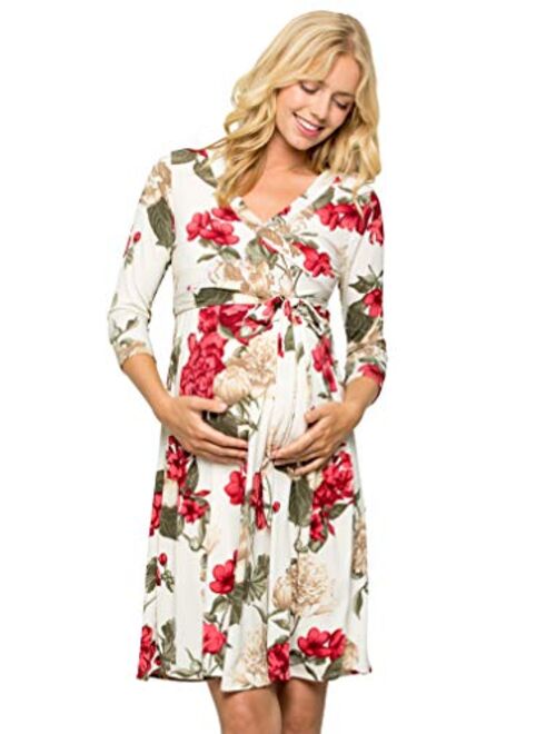 My Bump Women's Floral Maternity Dress(Made in USA)