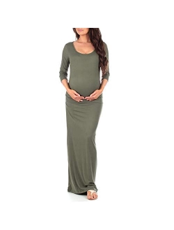 Women's Ruched Bodycon Maternity Dress in Regular and Plus Sizes