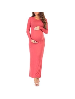 Women's Ruched Bodycon Maternity Dress in Regular and Plus Sizes