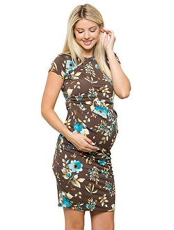 My Bump Women's Maternity Bodycon Causual Short Sleeve Mama Dress(Made in USA)