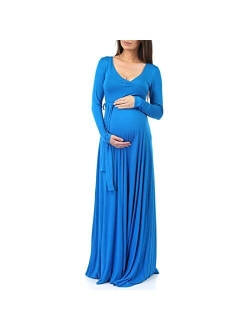 Women's Faux Wrap Maternity Dress with Adjustable Belt - Made in USA