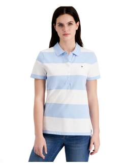 Tommy Hiifiger Cotton Striped Short Sleeves Polo T-shirt