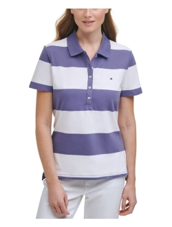 Tommy Hiifiger Cotton Striped Short Sleeves Polo T-shirt