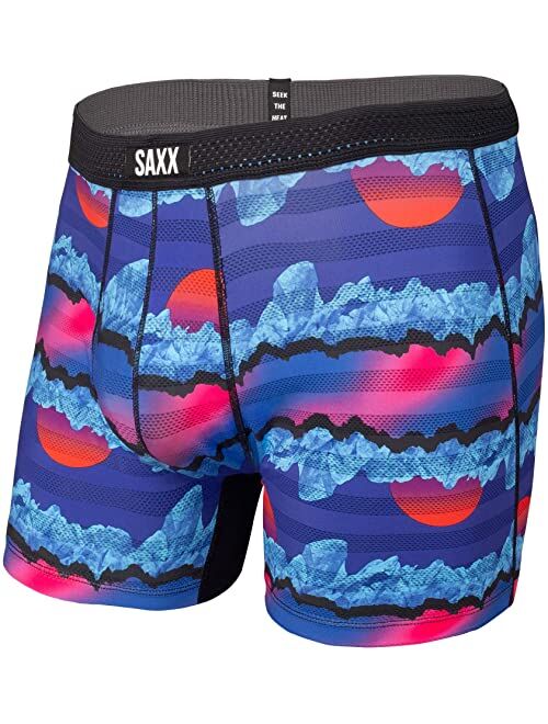 Saxx Men's Underwear - HOT Shot Men’s Boxer Briefs with Built-in Ballpark Pouch Support Underwear