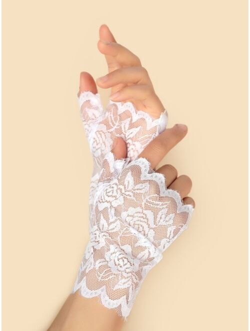 Shein Solid Lace Gloves