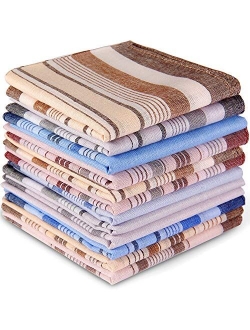 Men's Handkerchiefs Cotton, Ohuhu 12 PCS Handkerchief Great Father's Day Gift