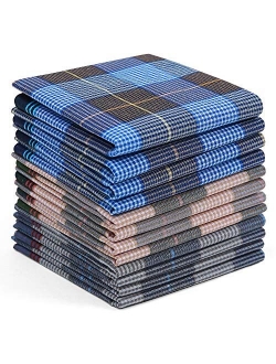 Men's Handkerchiefs Cotton, Ohuhu 12 PCS Handkerchief Great Father's Day Gift