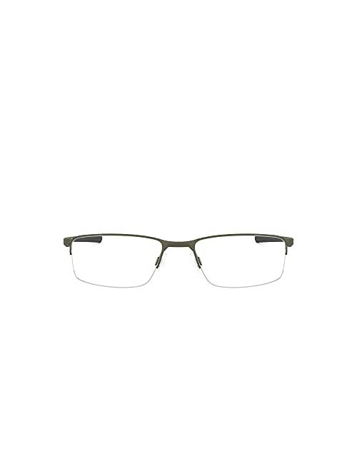 Oakley Men's Ox3218 Socket 5.5 Metal Rectangular Prescription Eyeglass Frames