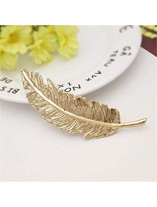 Womens Barrettes, Fascigirl 8pcs Metal Hairpins Gold Silver Butterfly Hair Clips for Girls Tree Branch Alloy Geometrical Moon Circle Bowknot Hair Circle Barrettes (Branch