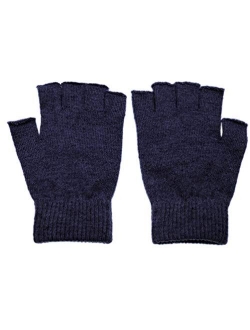 NOVAWO Cashmere Fingerless Gloves Warm Arm Warmers Unisex Typing Gloves