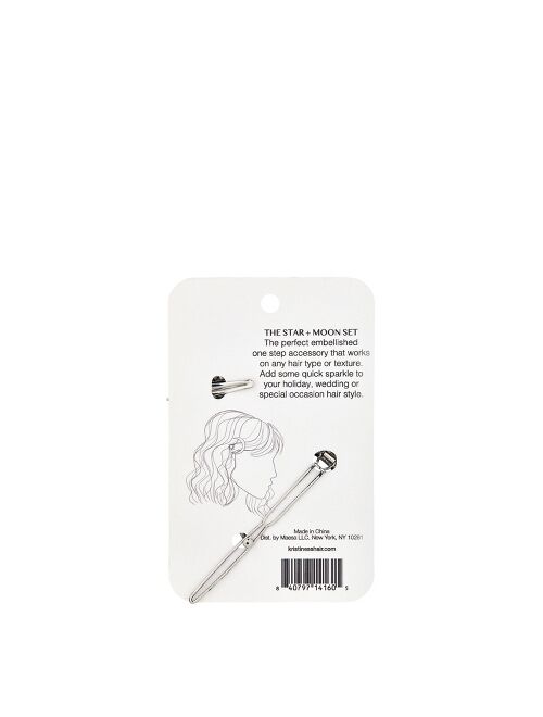 Kristin Ess Star and Moon Clip Set - 2pk