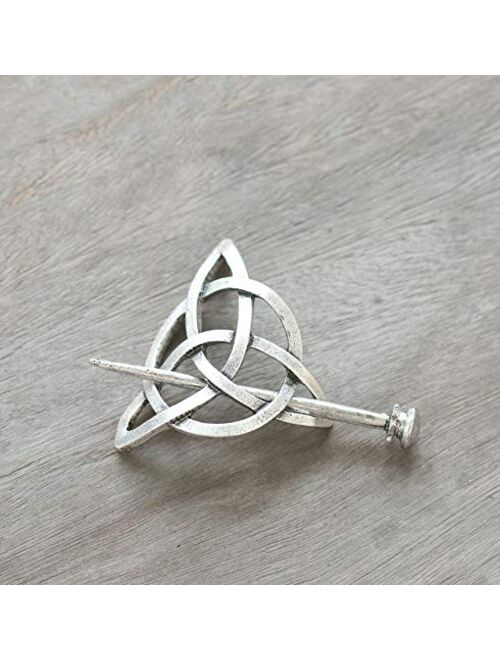 HAQUIL Celtic Jewelry Celtic Knot Triquetra Hairpin Stick Barrette Hair Clips Hair Accessories for Women and Girls