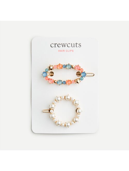 J.Crew Girls' beaded hair clip two-pack