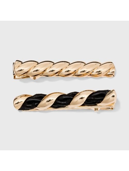 SUGARFIX by BaubleBar Croissant Hair Clip Set - Black