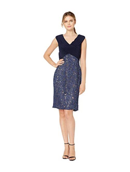 Alex Evenings Women's Midi Length Embroidered Dress