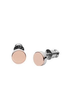 Women's Stainless Steel Gold-Tone Stud Earrings