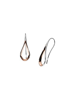 Women's Stainless Steel Gold-Tone Drop Earrings