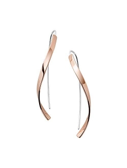 Women's Stainless Steel Gold-Tone Drop Earrings