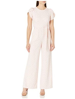 Women's Tulip Sleeve Jumpsuit with Self Belt