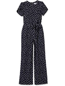 Women's Tulip Sleeve Jumpsuit with Self Belt