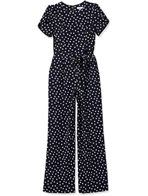 Calvin Klein Women's Tulip Sleeve Jumpsuit with Self Belt