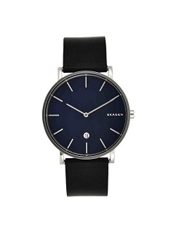 Hagen Slim Minimalist Three-Hand Watch, 40mm