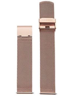 Men's 18mm Stainless Steel Mesh Watch Strap, Color: Rose Gold (Model: SKB6076)