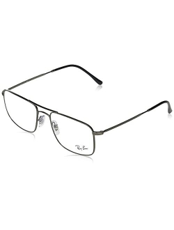 Rx6434 Metal Rectangular Prescription Eyeglass Frames