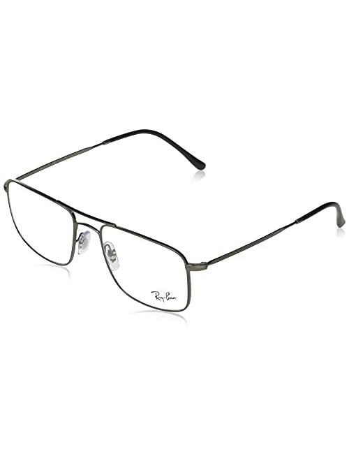 Ray-Ban Rx6434 Metal Rectangular Prescription Eyeglass Frames