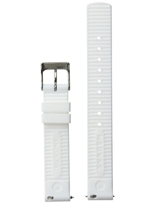 Skagen Unisex 14mm Interchangeable White Silicone Watch Strap (Model: SKB2037)