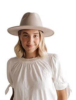 Gigi Pip Wes Flat Brim Fedora for Women