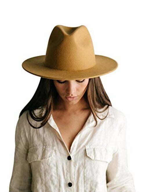 Gigi Pip Wes Flat Brim Fedora for Women