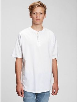 Teen 100% Organic Cotton Henley Shirt
