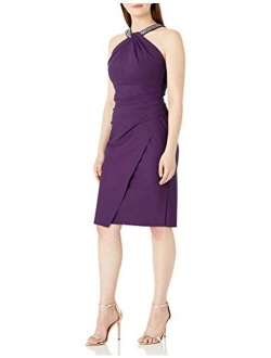 Women's Short Sheath Slimming Stretch Halter Neck Dress