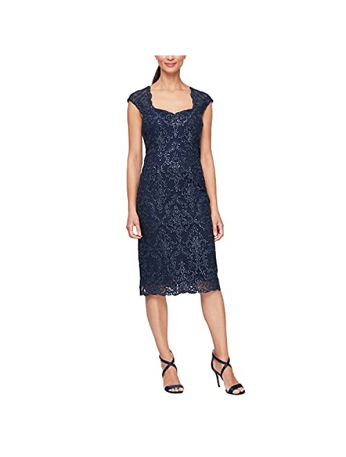 Alex Evenings Women's Short Embroidered Dresses