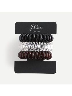 Spiral hair ties three-pack