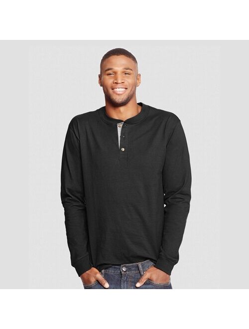 Hanes Men's Long Sleeve Beefy Henley Shirt