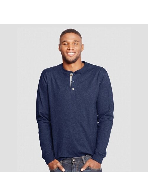 Hanes Men's Long Sleeve Beefy Henley Shirt