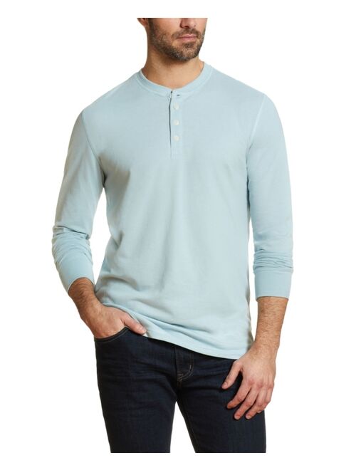 Weatherproof Vintage Men's Long Sleeve Brushed Jersey Henley T-shirt